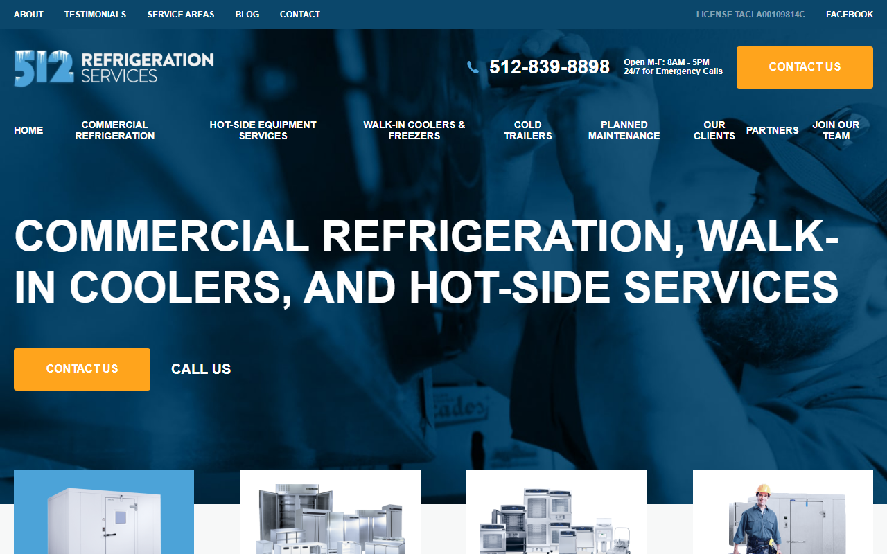 512refrigeration.com screenshot