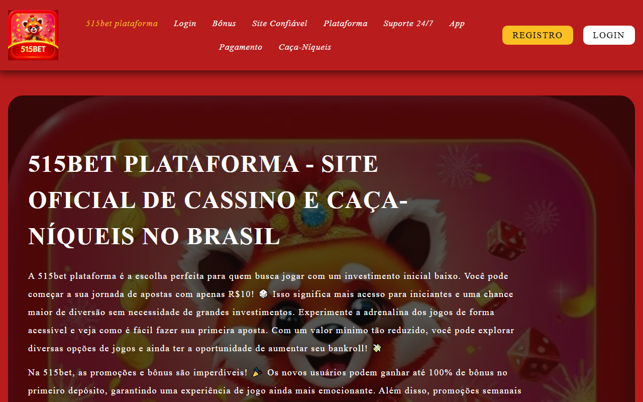 515betcomlogin.com screenshot