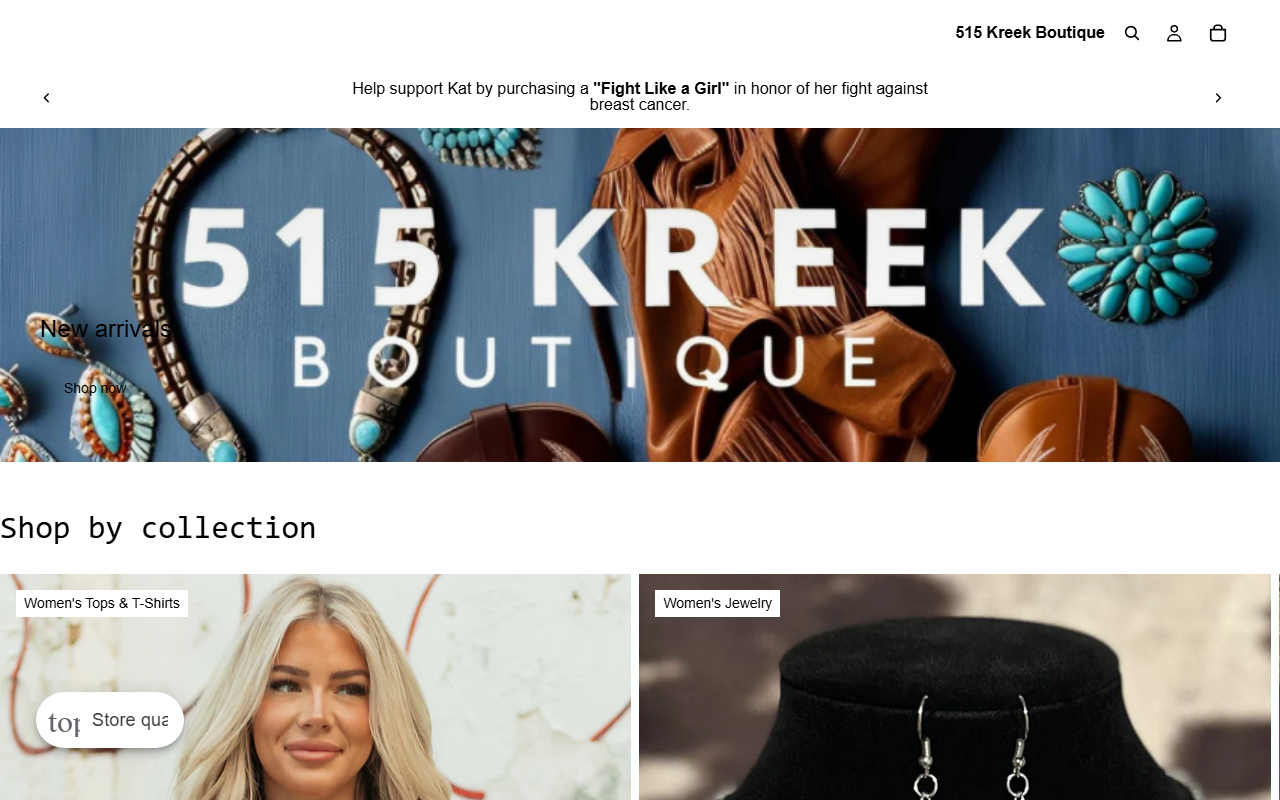 515kreekboutique.com screenshot