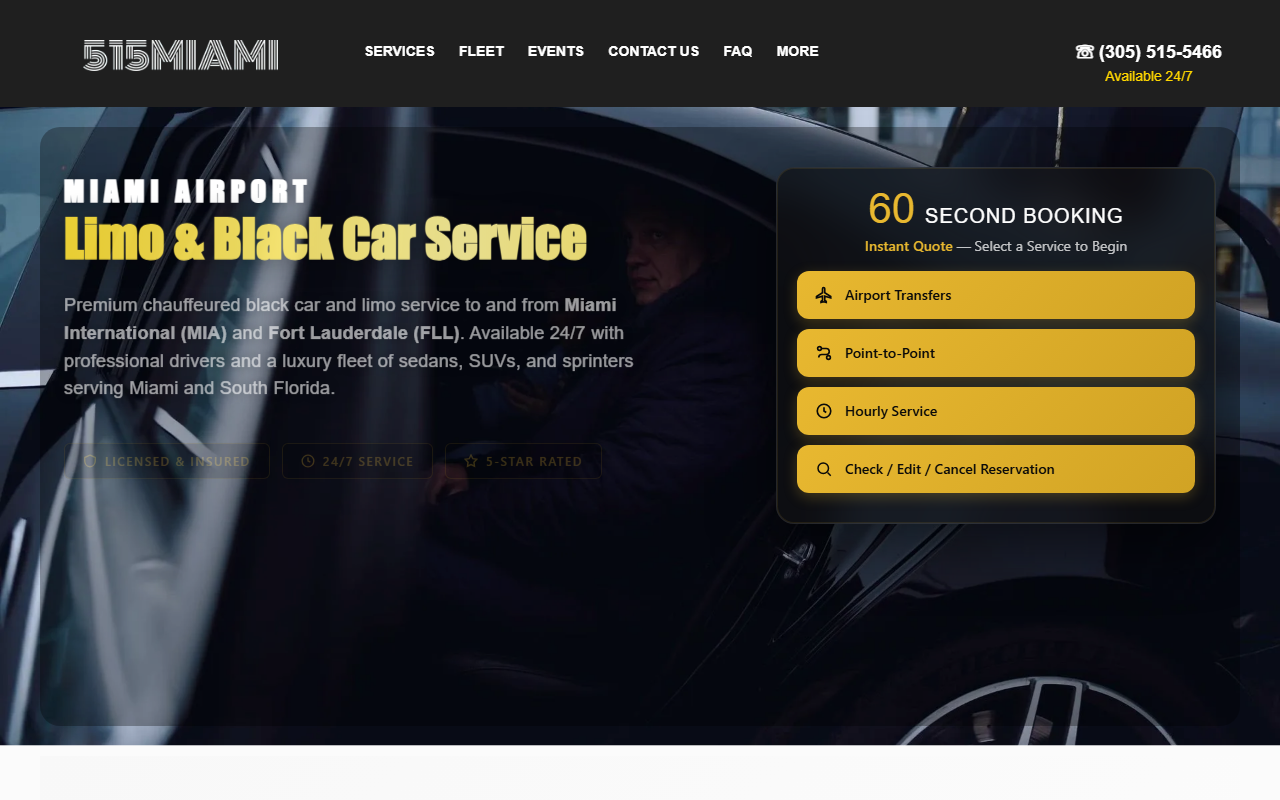 515miamilimo.com screenshot