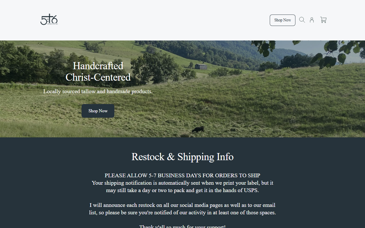 516homestead.com screenshot