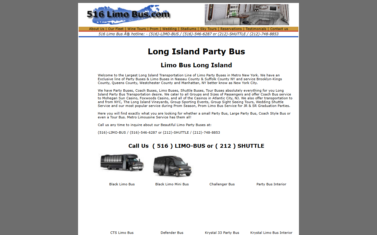 516limobus.com screenshot