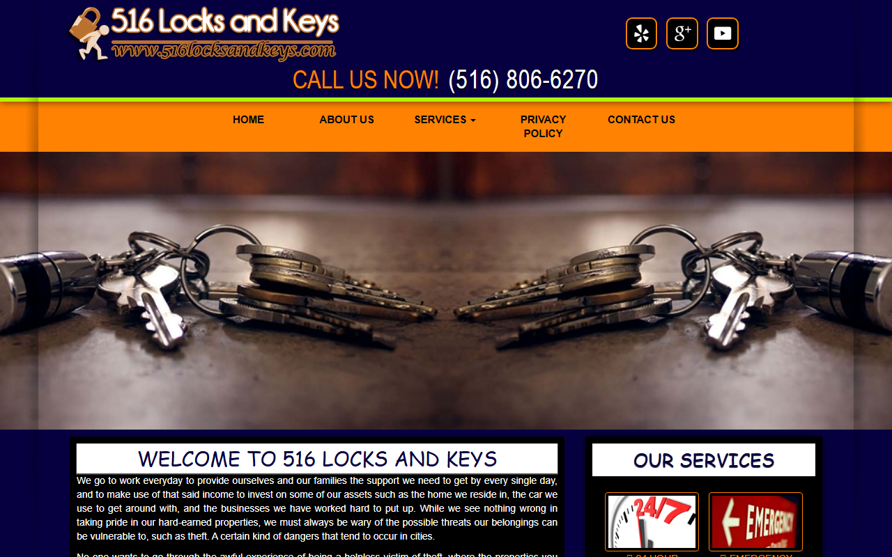 516locksandkeys.com screenshot