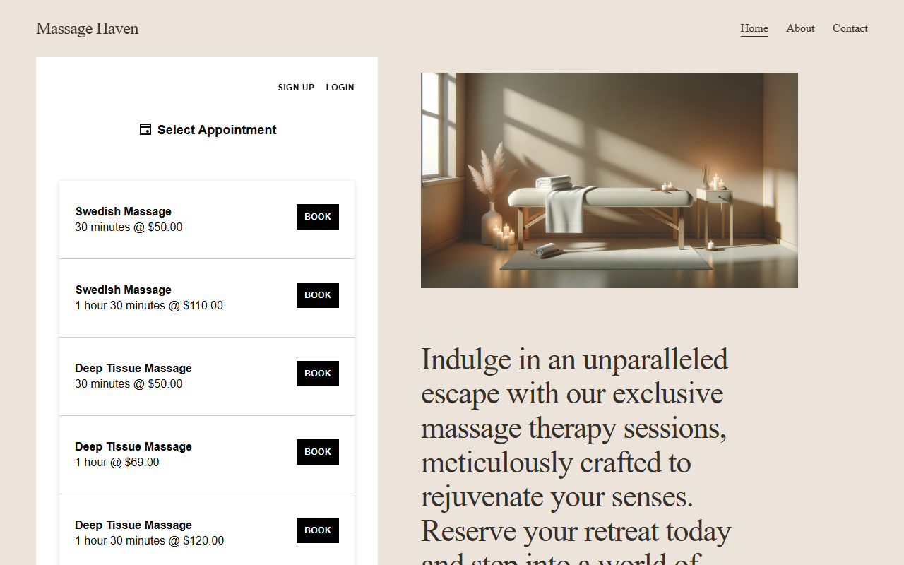 516massage.com screenshot