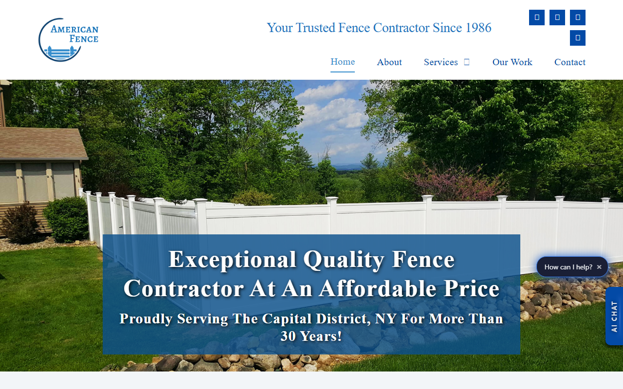 518americanfence.com screenshot