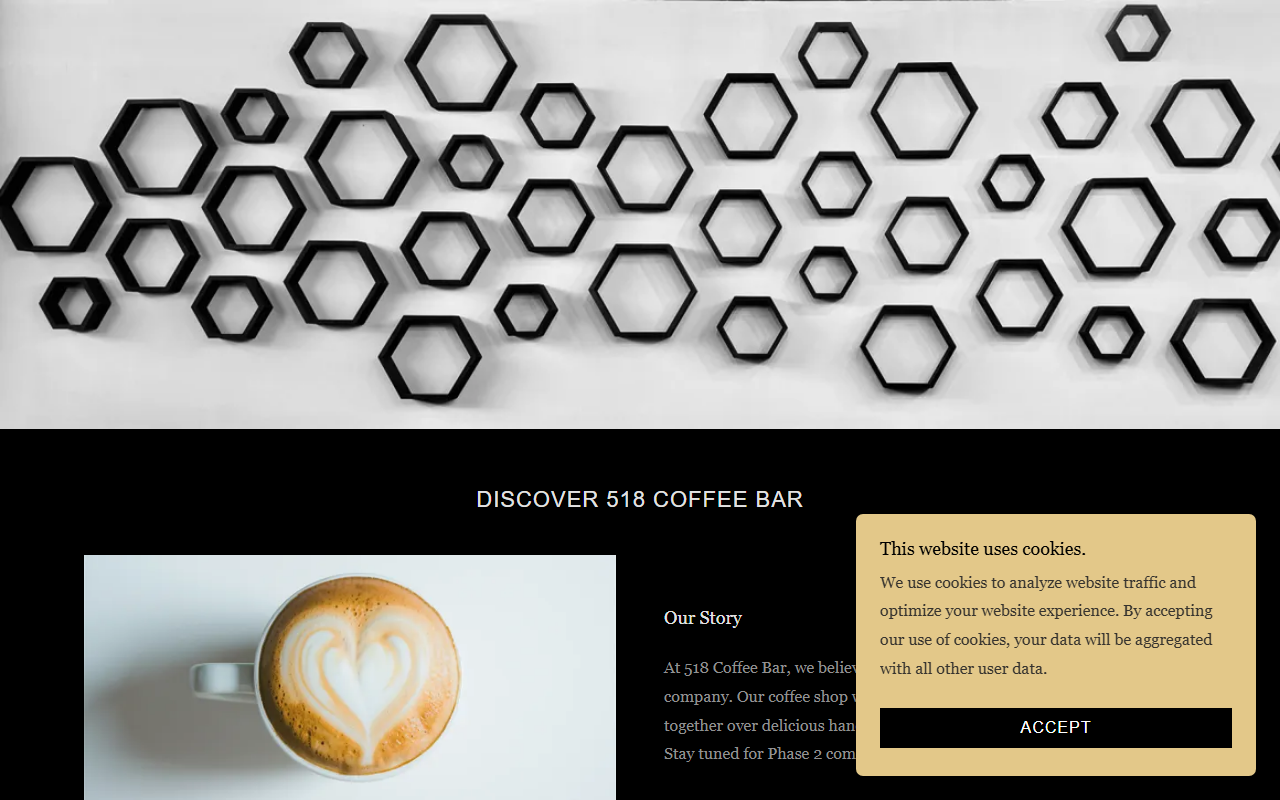 518coffeebar.com screenshot