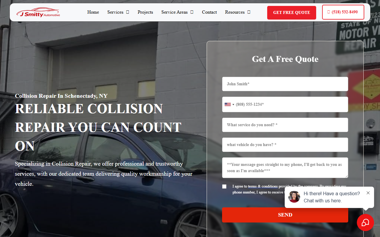 518collision.com screenshot