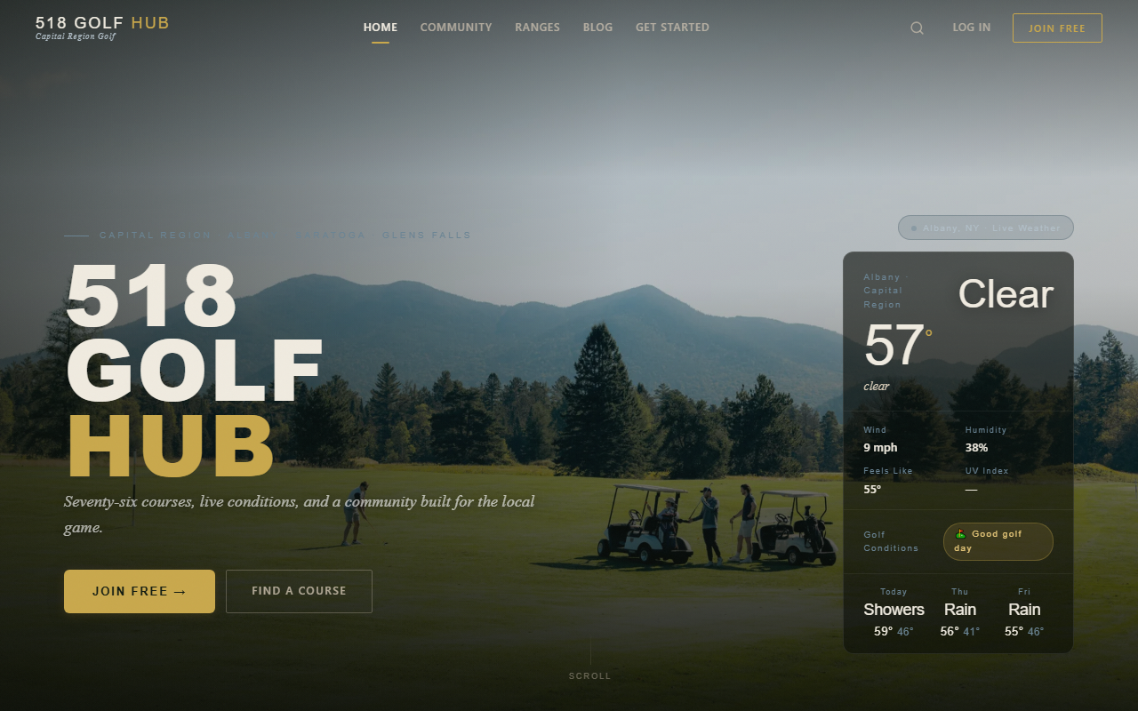 518golfhub.com screenshot