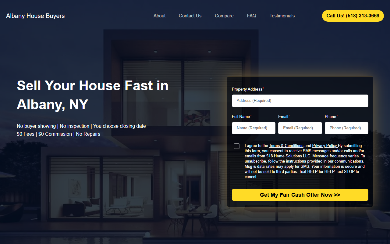 518housebuyers.com screenshot