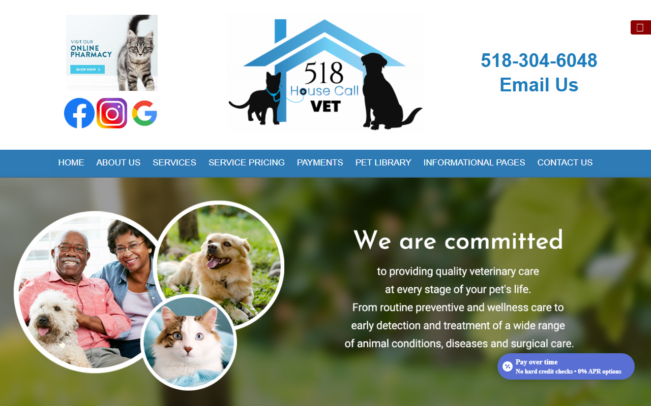 518housecallvet.com screenshot