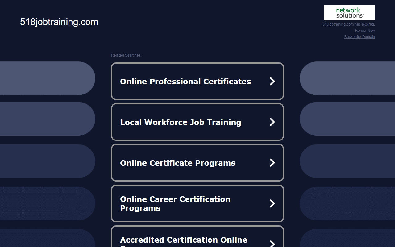 518jobtraining.com screenshot