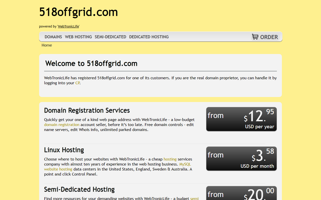 518offgrid.com screenshot