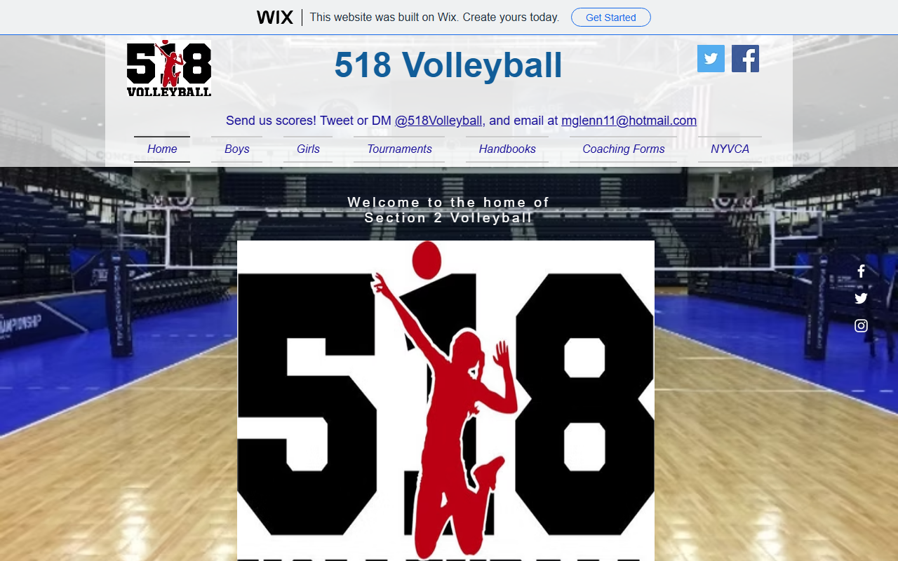 518volleyball.com screenshot