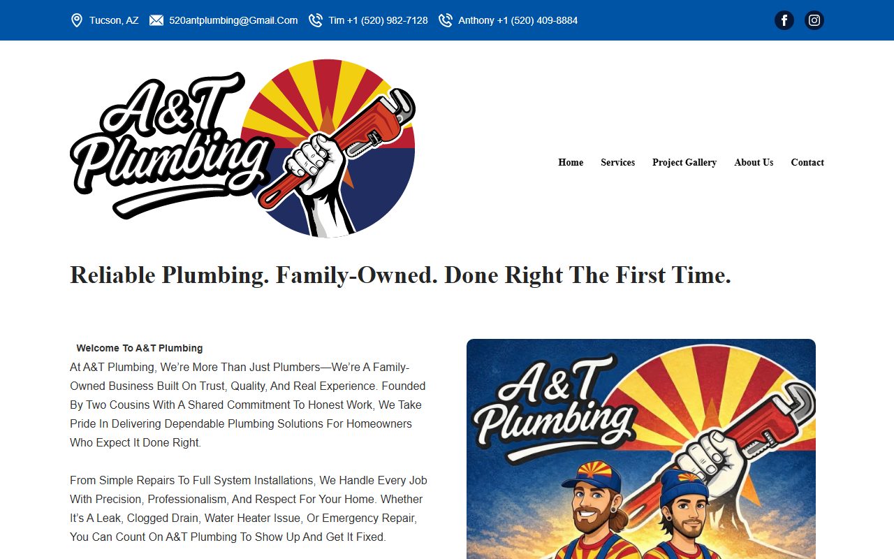 520antplumbing.com screenshot