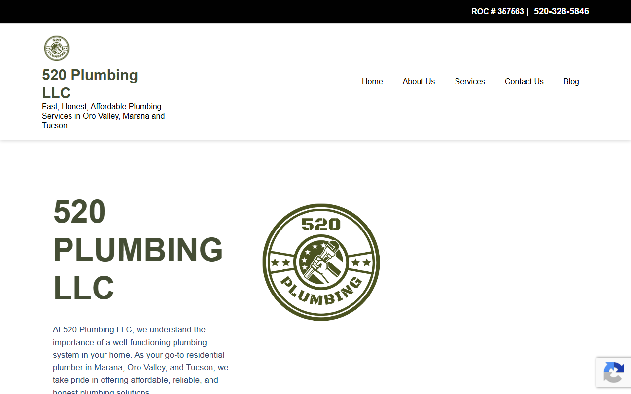 520plumbingllc.com screenshot