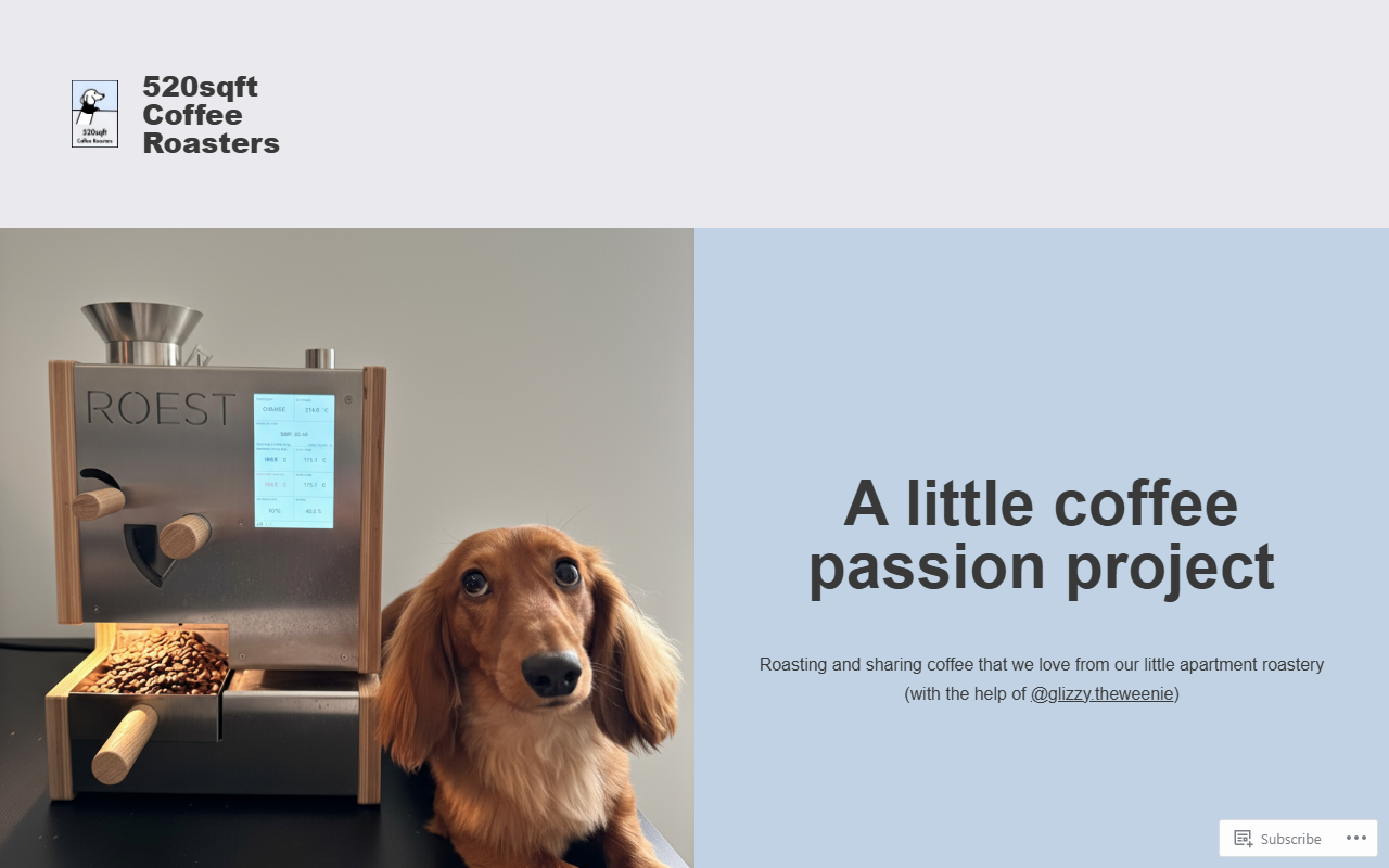 520sqftcoffee.com screenshot