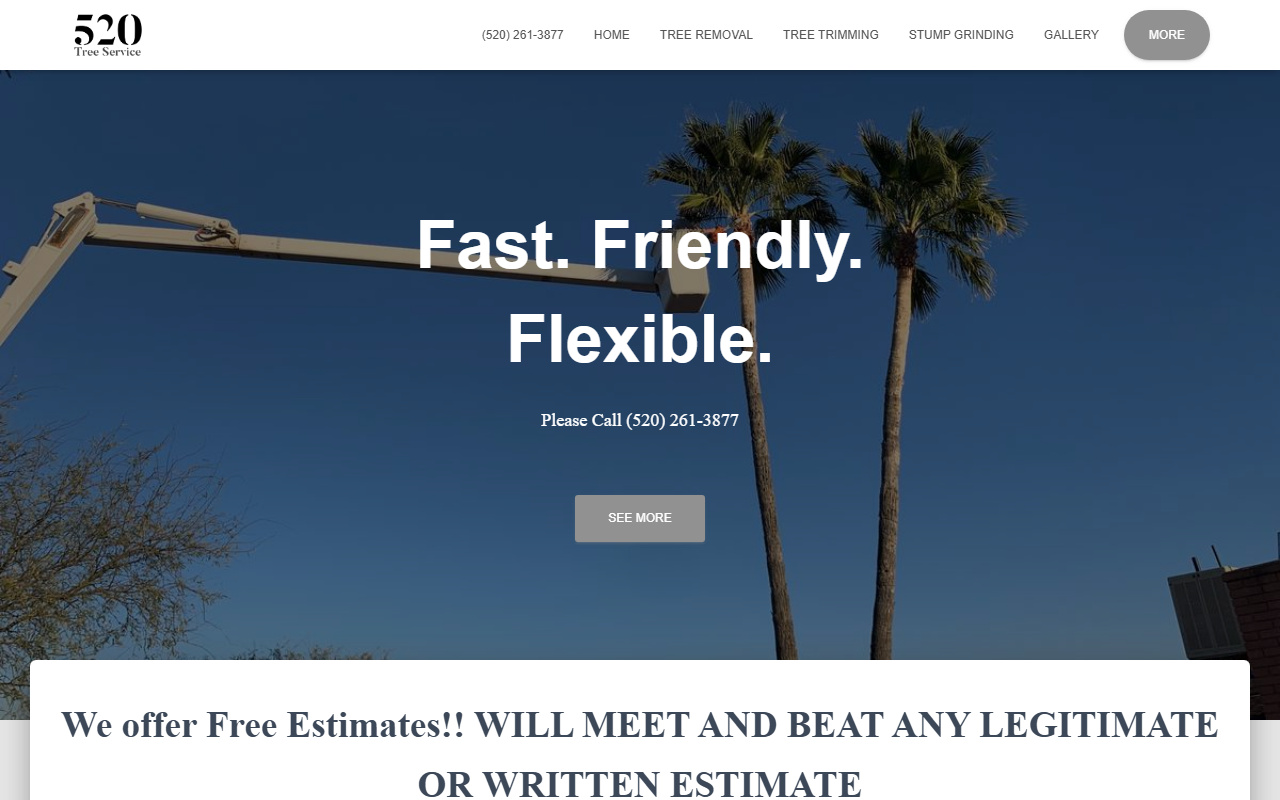 520treeservice.com screenshot