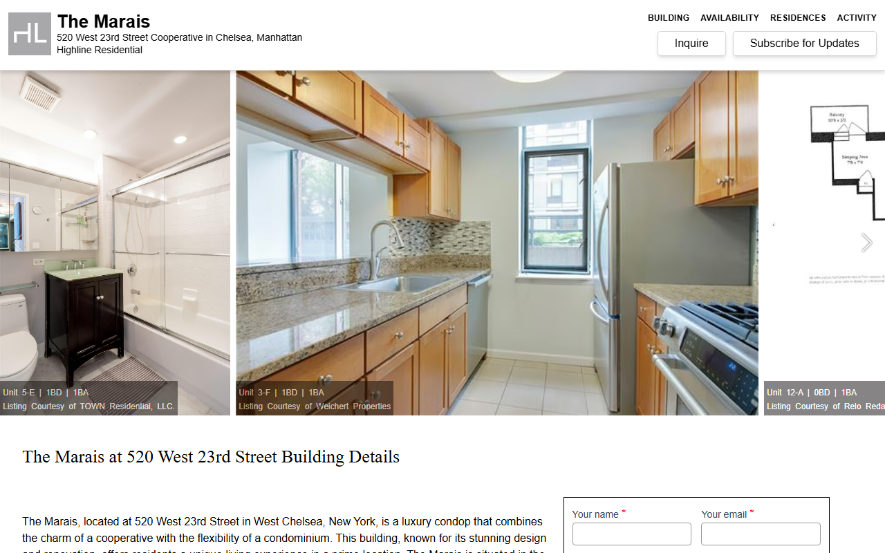520west23rd.com screenshot