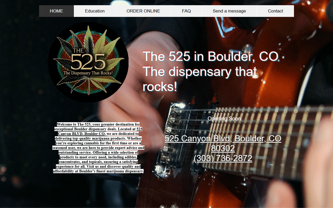 525dispensary.com screenshot