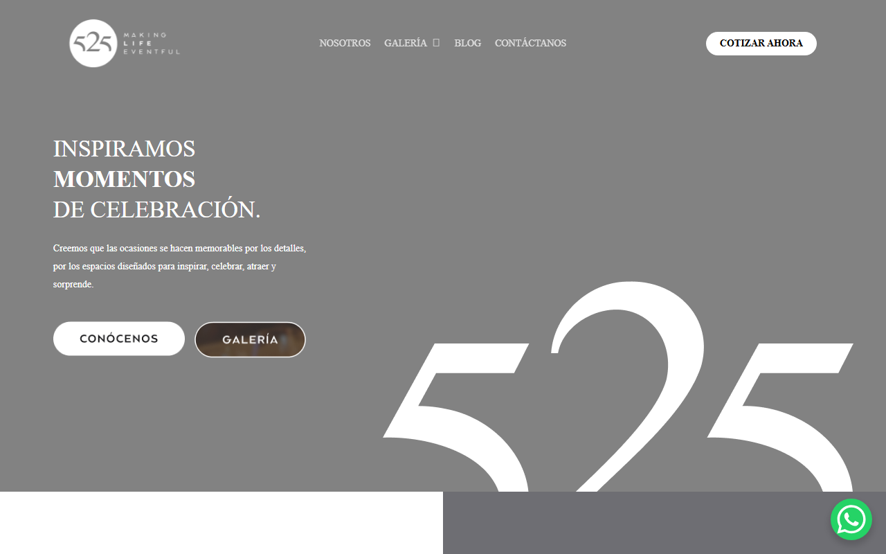 525eventos.com screenshot