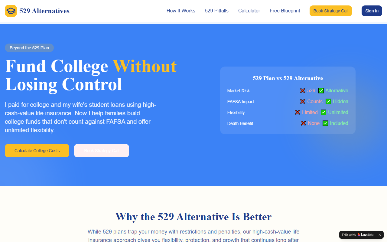 529alternatives.com screenshot