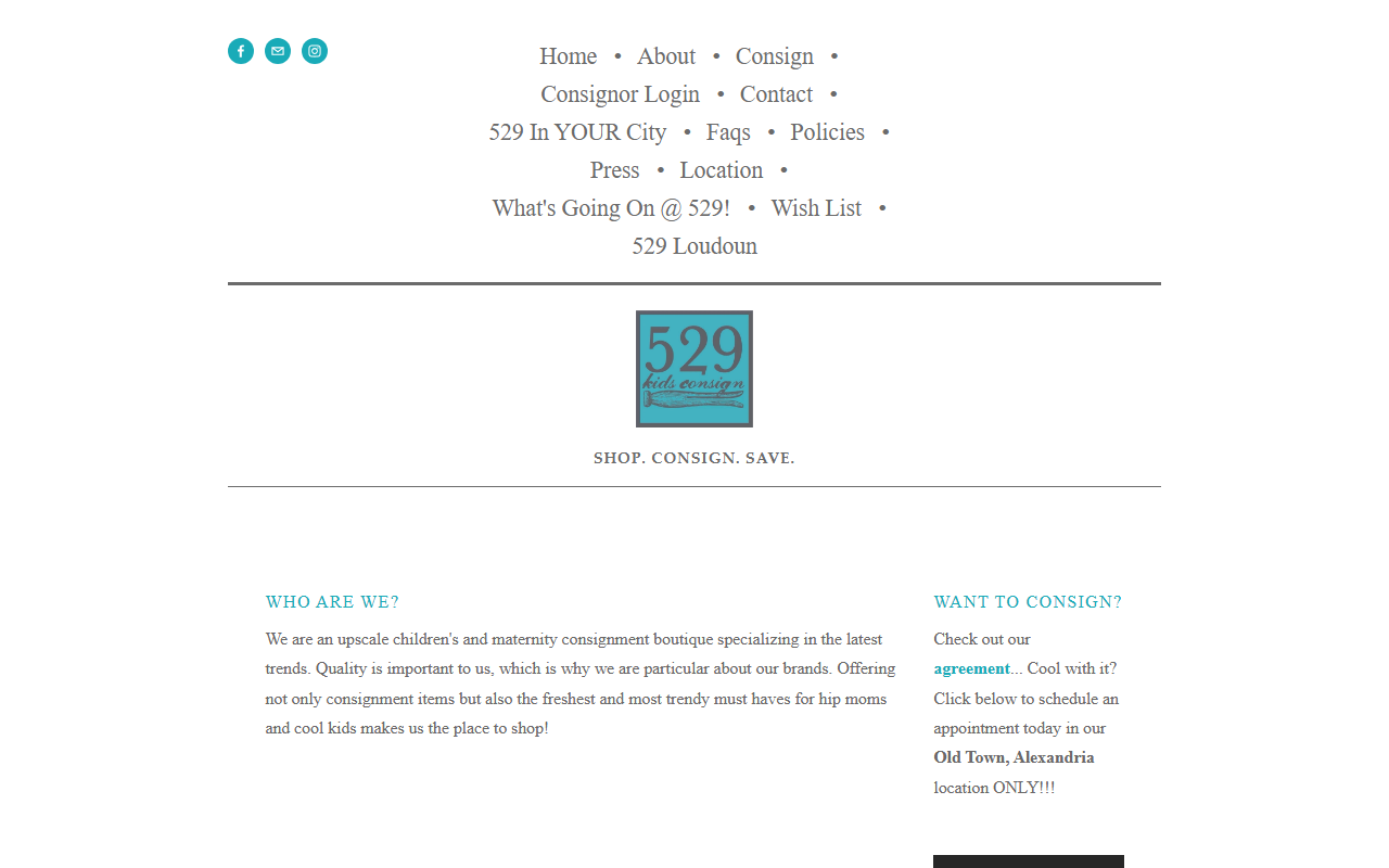 529kidsconsign.com screenshot