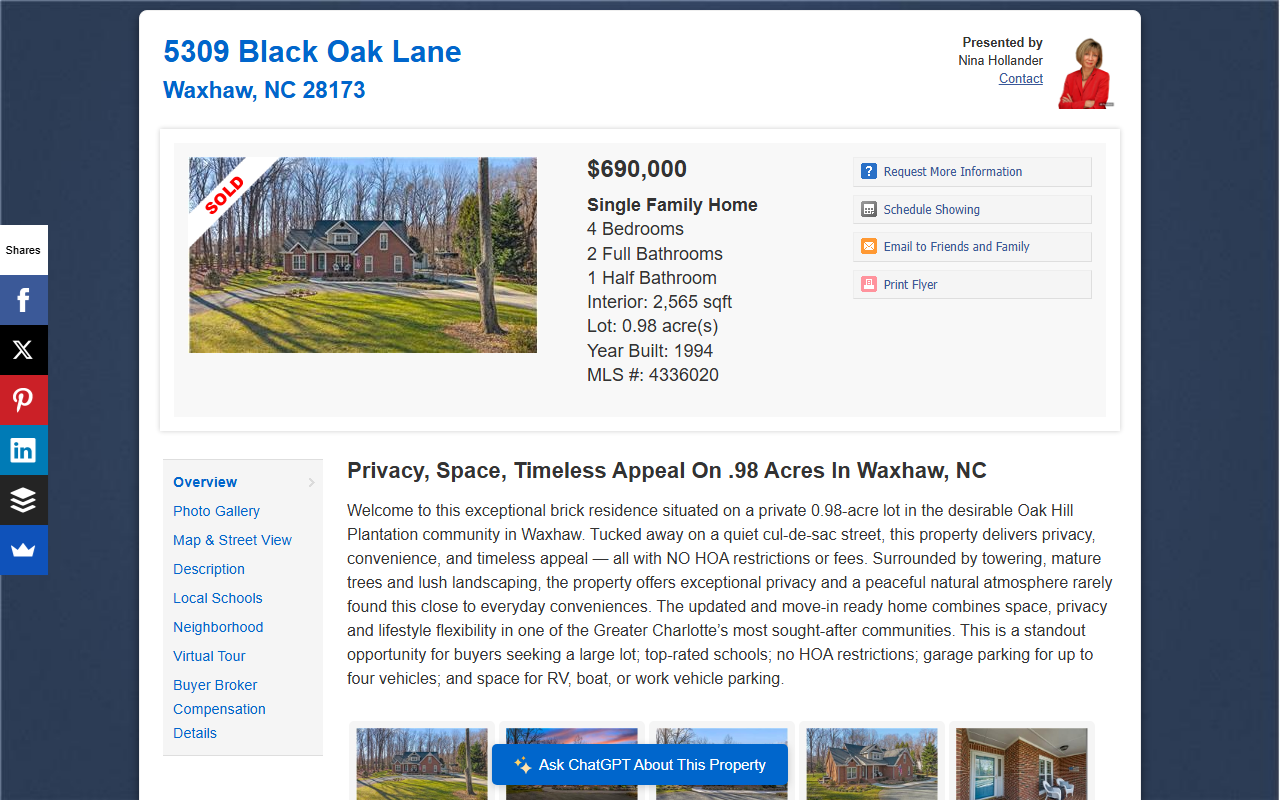 5309blackoaklane.com screenshot