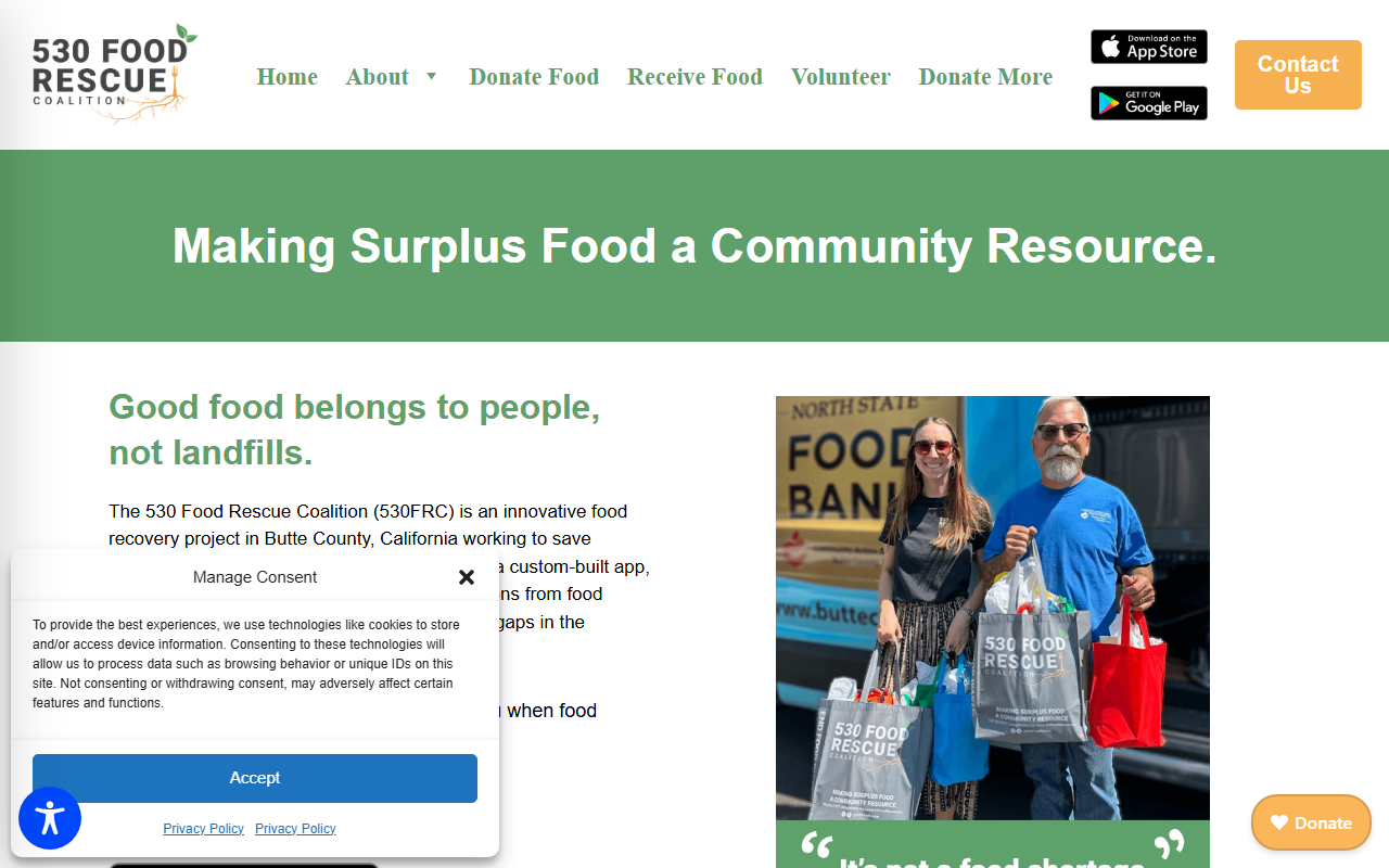 530foodrescue.com screenshot