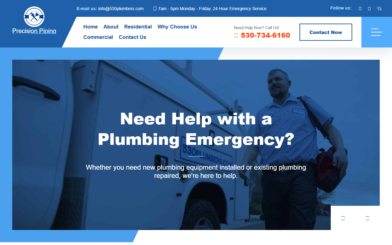 530plumbers.com screenshot