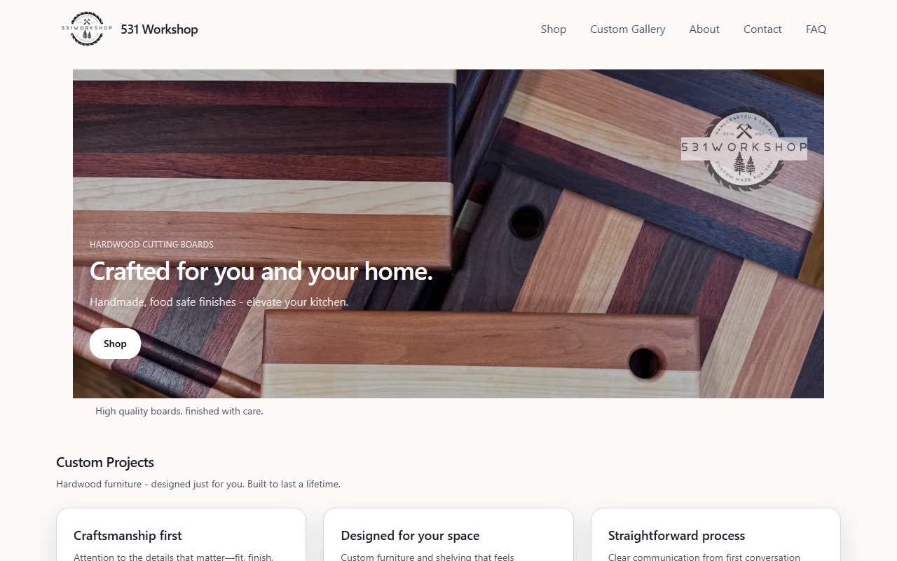 531workshop.com screenshot