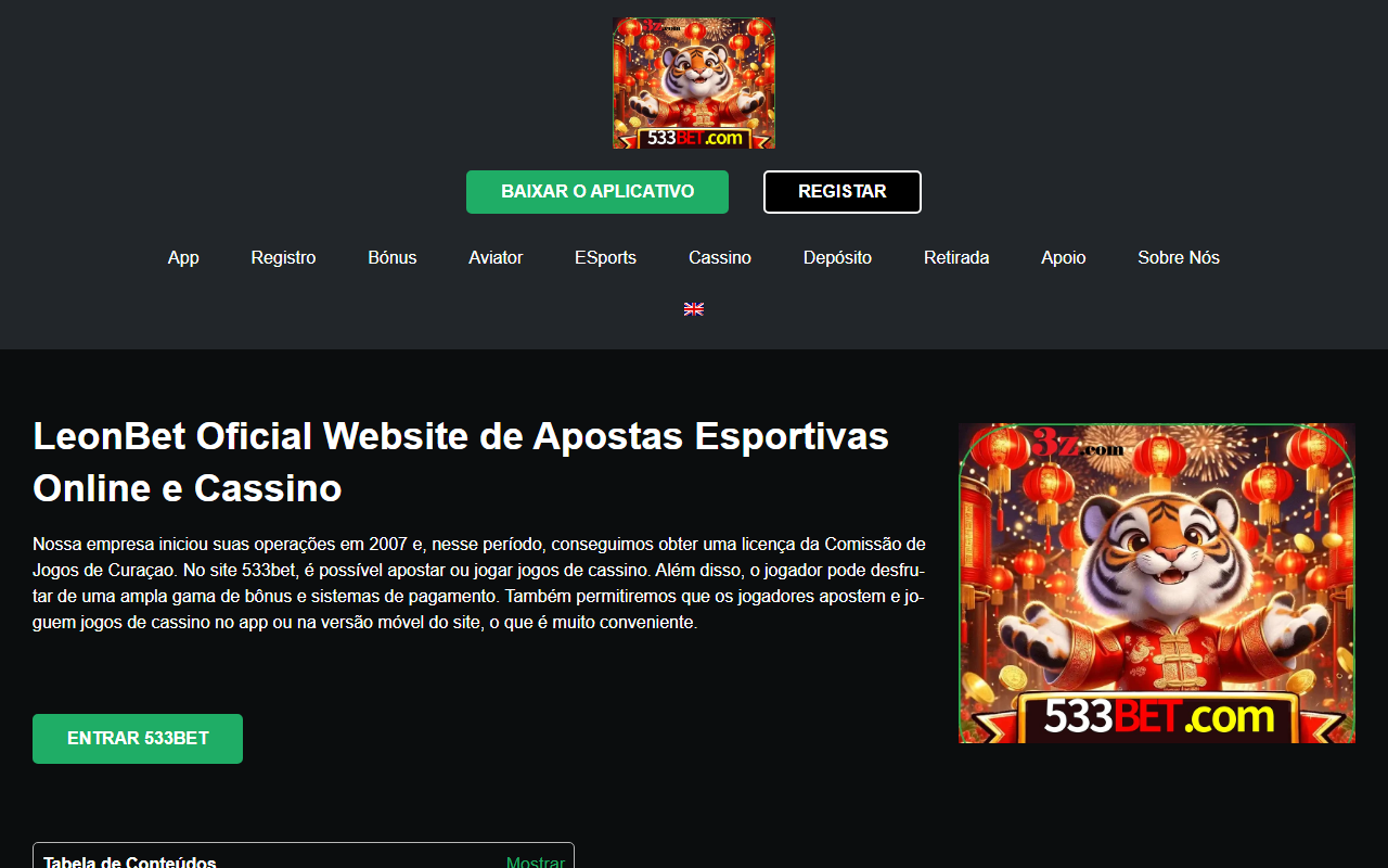 533betbaixar.com screenshot