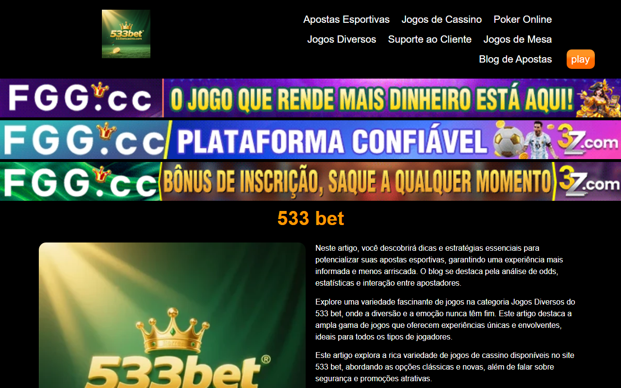 533betcasino.com screenshot