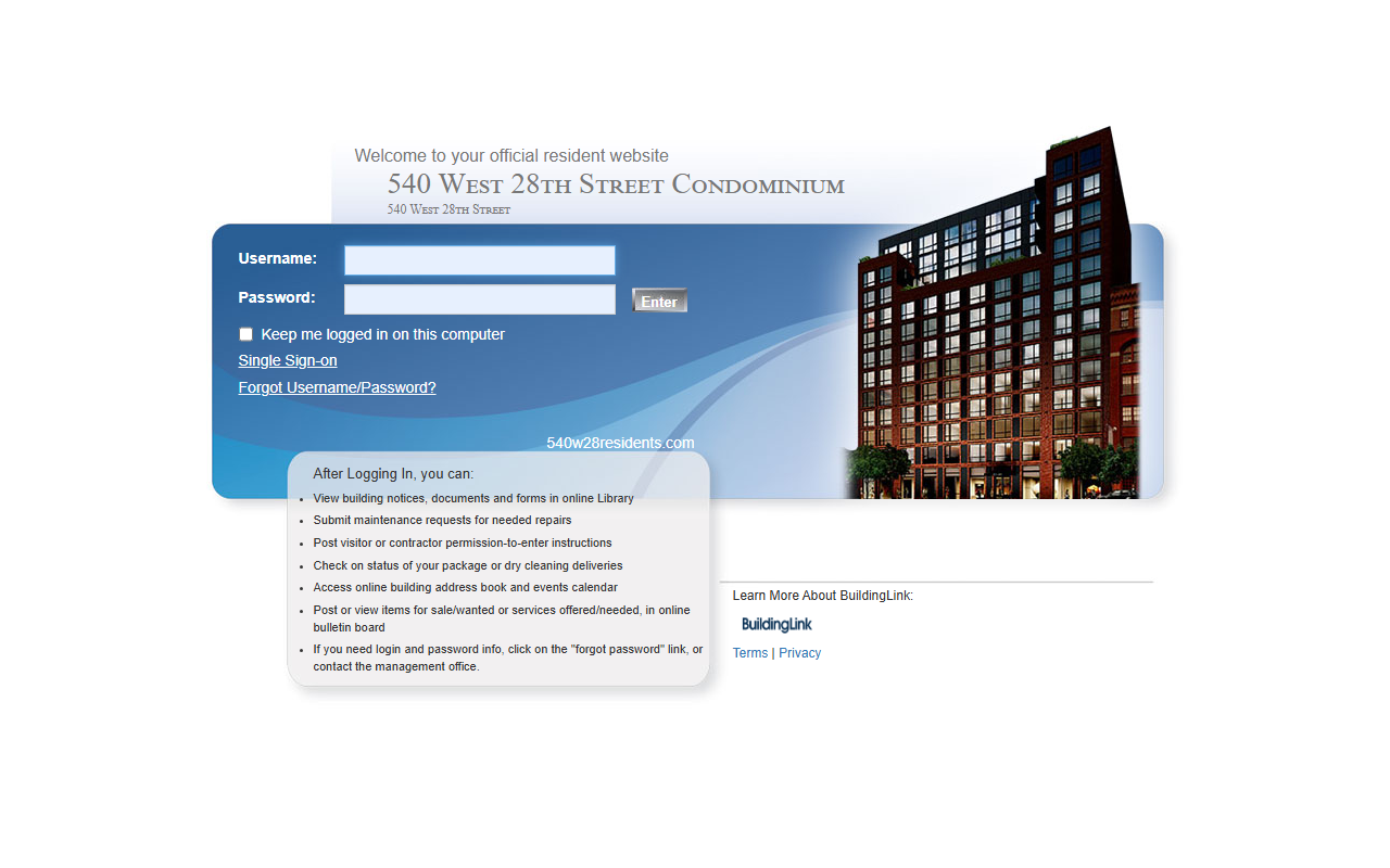 540w28residents.com screenshot