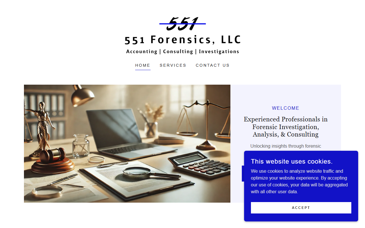 551forensics.com screenshot