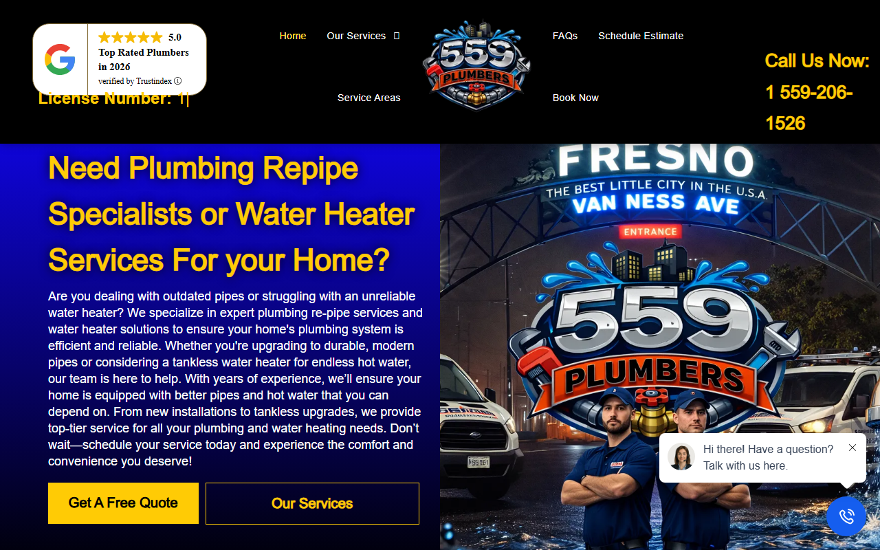559plumbers.com screenshot