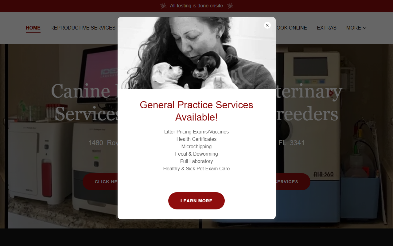 561caninerepro.com screenshot