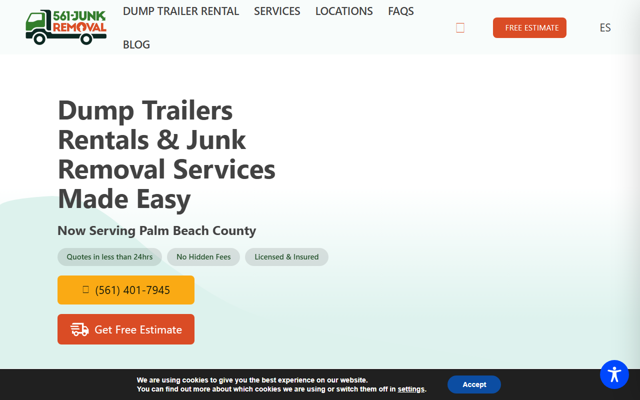561junkremovalfl.com screenshot