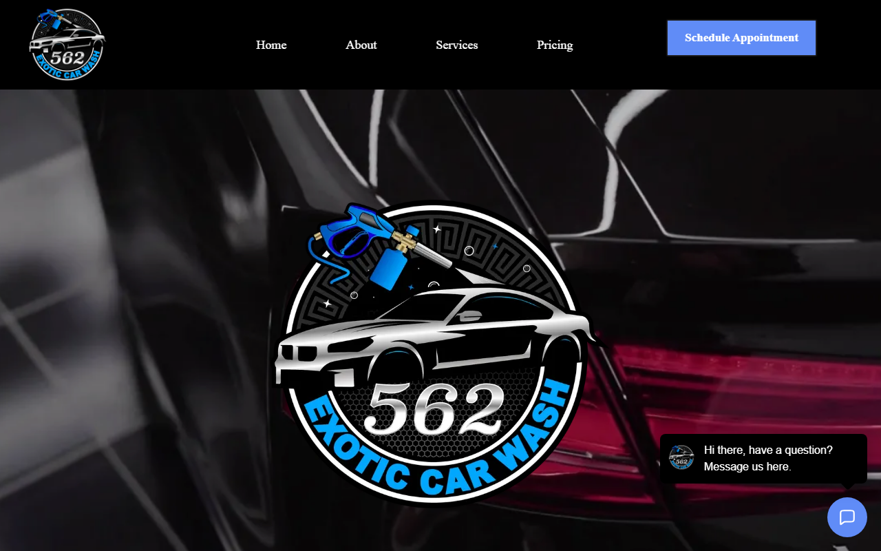 562exoticcarwash.com screenshot