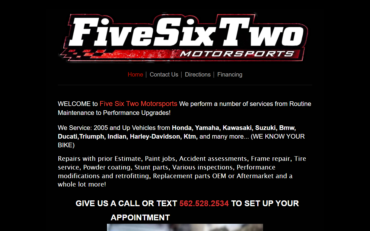 562motorsports.com screenshot