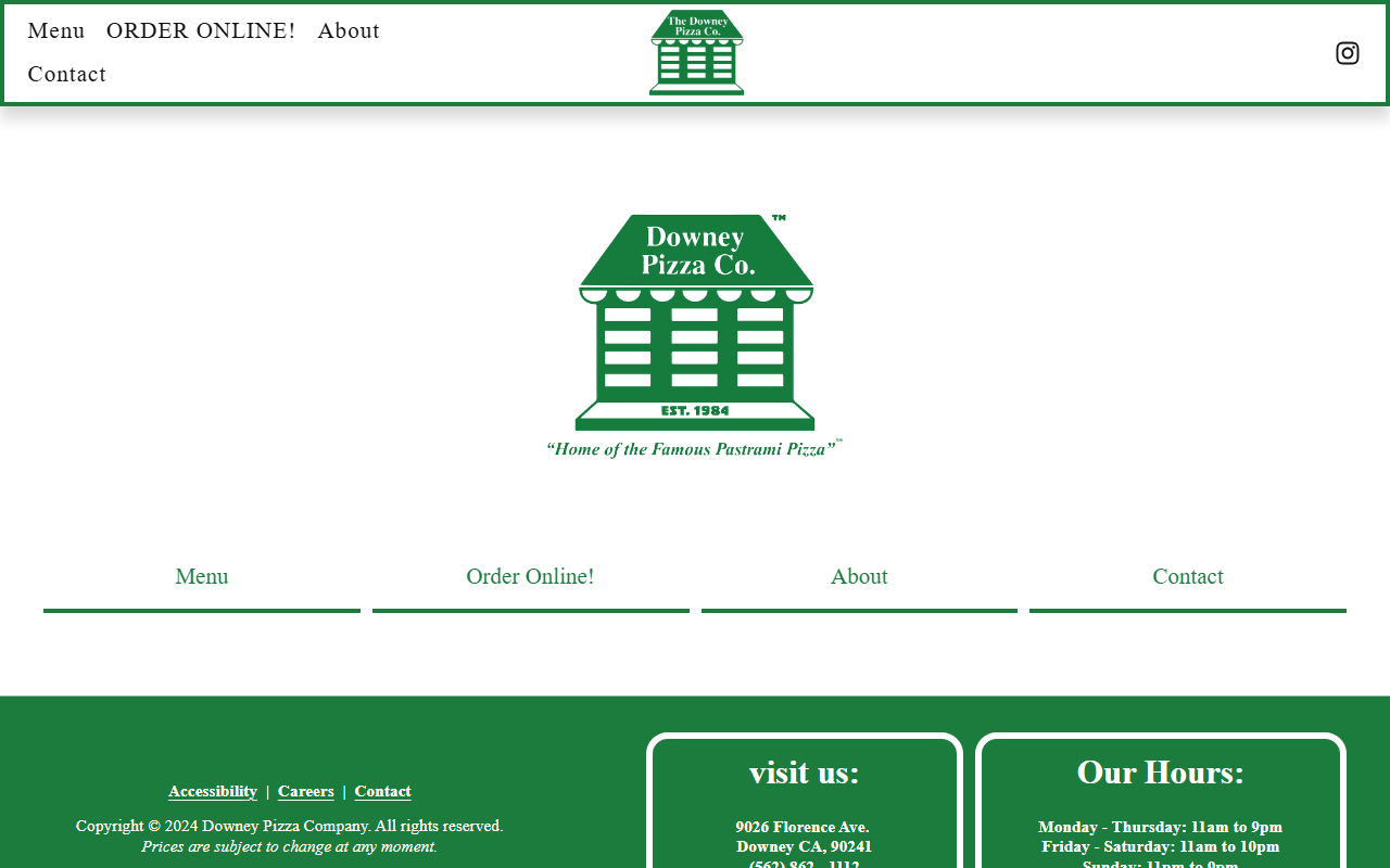 562pizzacompany.com screenshot