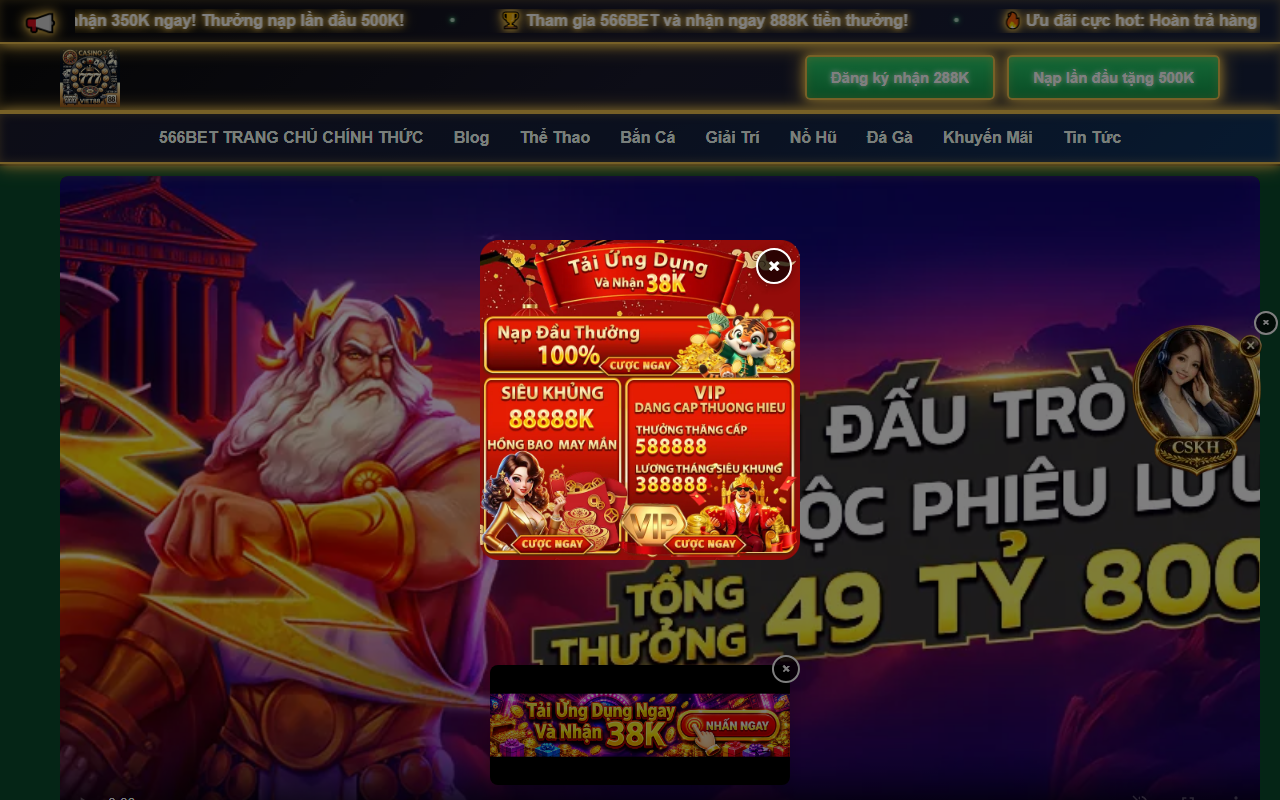 566bethomevip.com screenshot