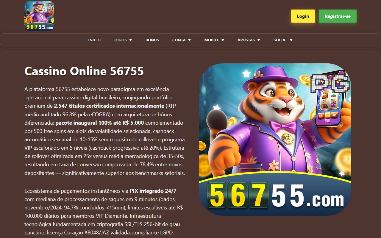 56755slots.com screenshot