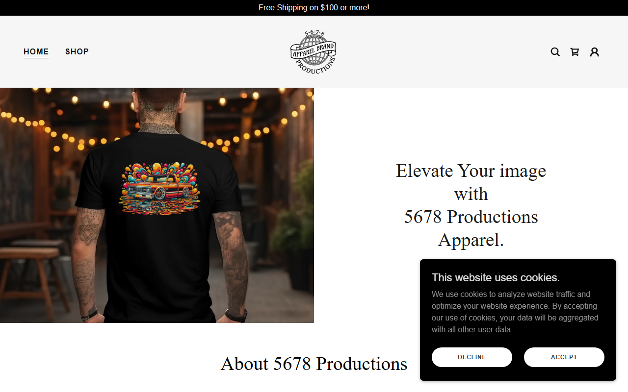 5678productions.com screenshot