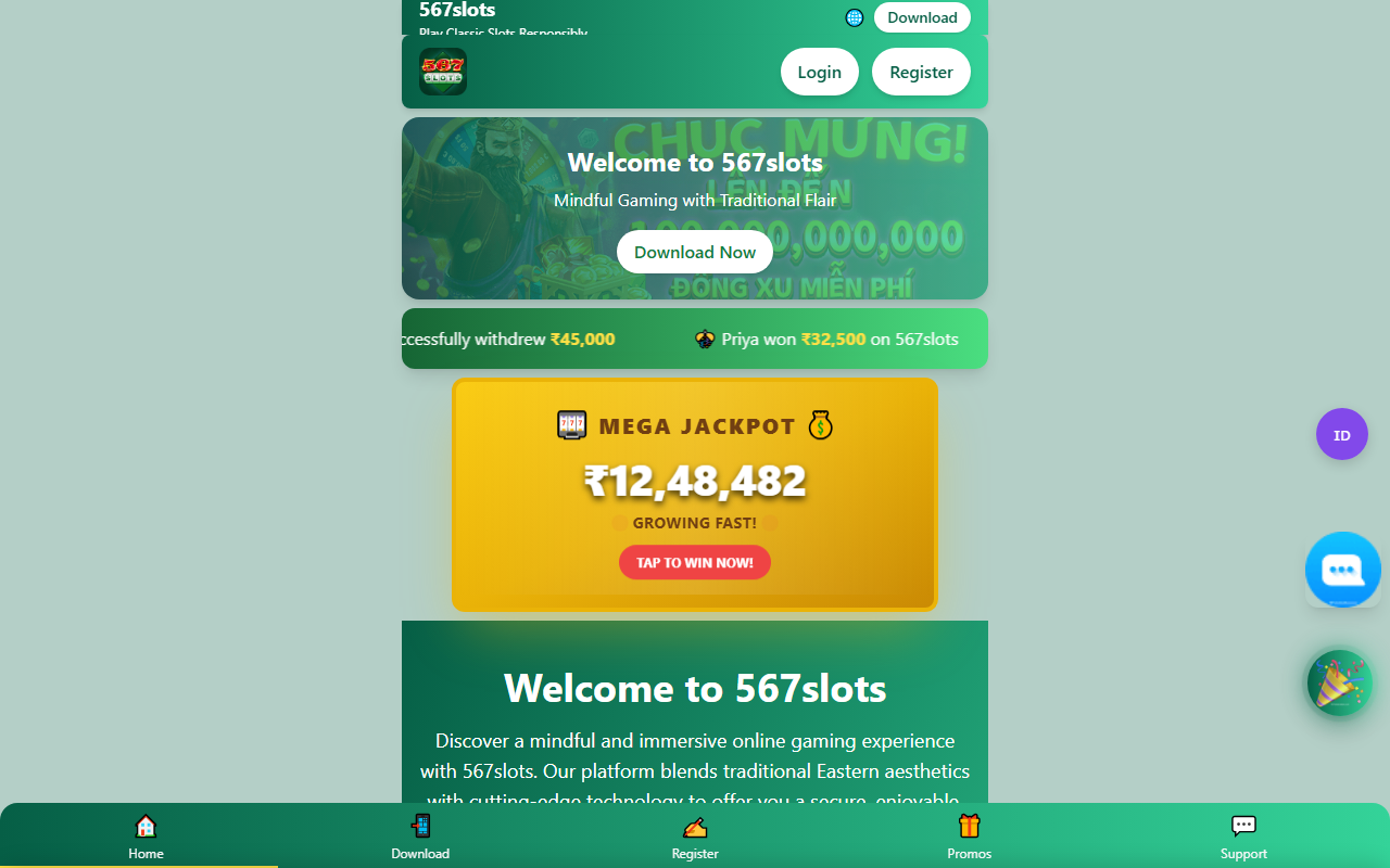 567slotsbetbet.com screenshot
