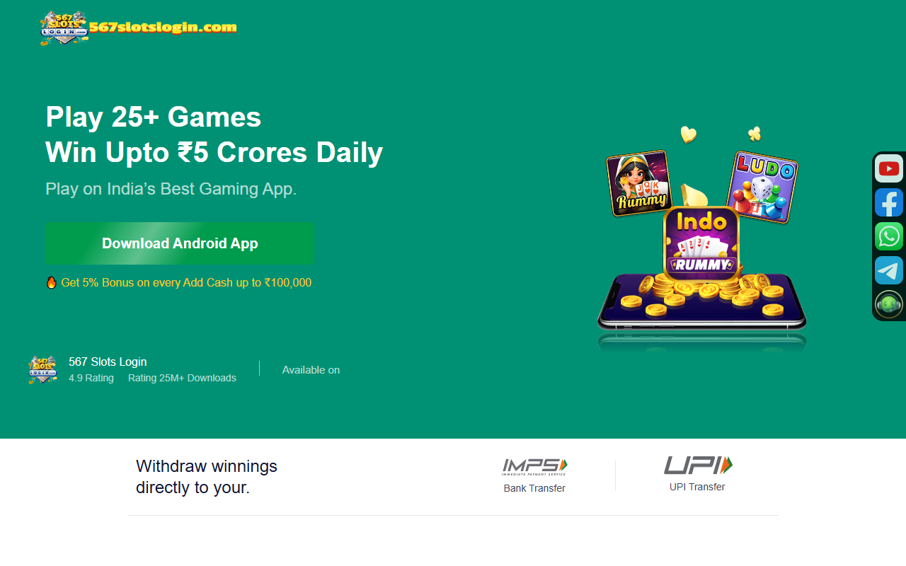 567slotslogin.com screenshot