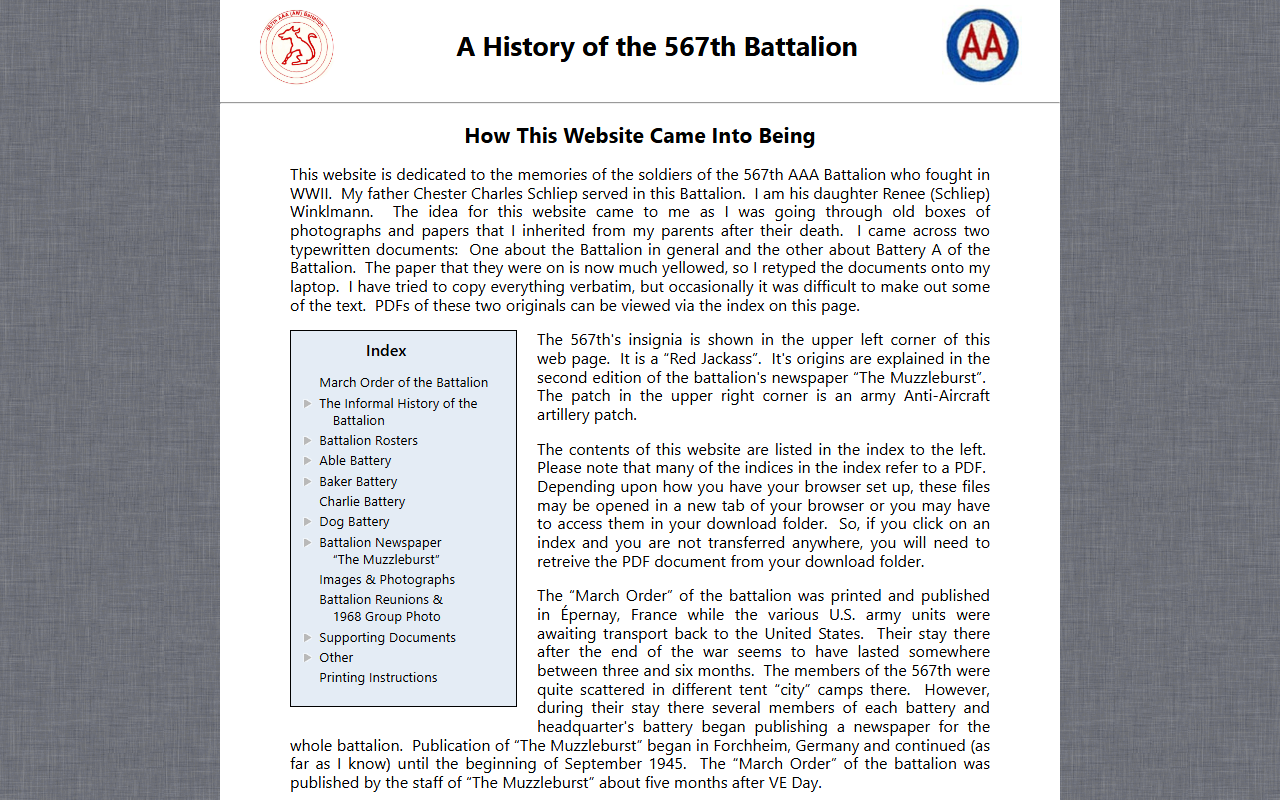 567thbattalion.com screenshot