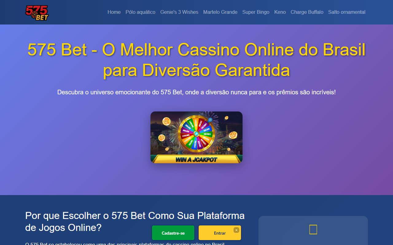 575betcasino.com screenshot