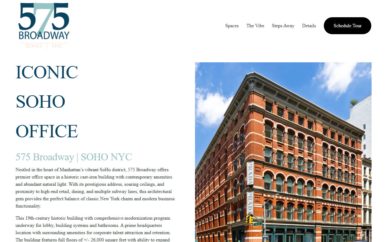 575broadway.com screenshot