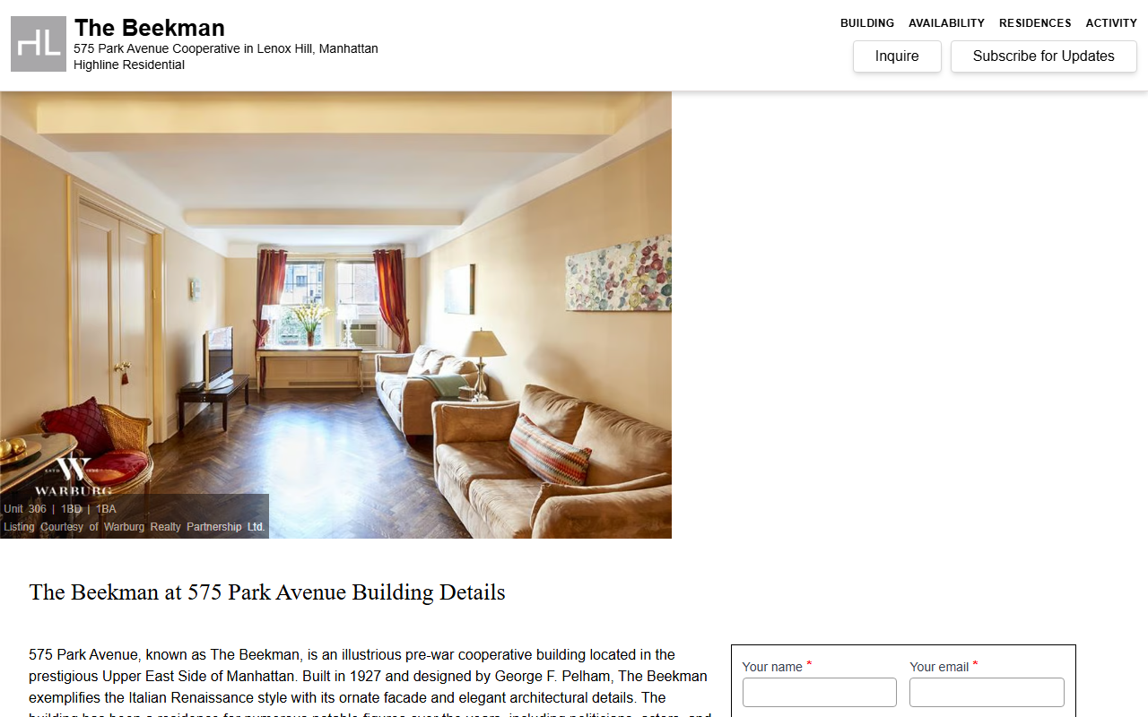 575parkavenue.com screenshot