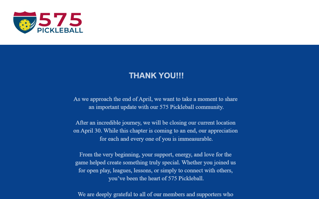 575pickleball.com screenshot